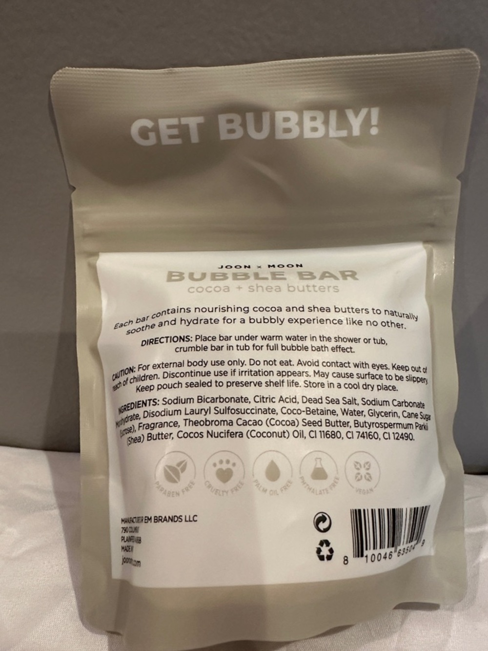 Joon x Moon Coconut Bubble Bar 5.29 oz – New Sealed - Picture 3 of 5